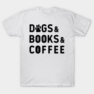 Dogs books coffee T-Shirt